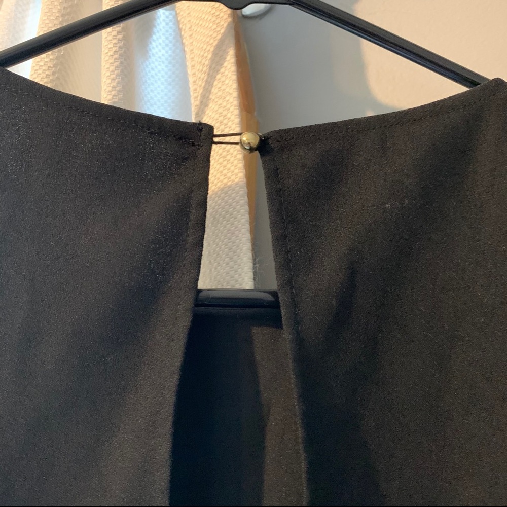 NWT Banana Republic Ruffle Hem Black Dress - Picture 9 of 12